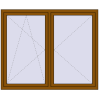 Pricing Tilt-and-Turn 1700x1380 mm REHAU ENERGY-SAVING SYNEGO MD GOLDEN OAK two-sided