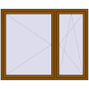 Pricing Tilt-and-Turn 1765x1435 mm REHAU OPTIMUM EURO-DESIGN 70 GOLDEN OAK external