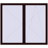 Pricing Tilt-and-Turn 2500x2200 mm REHAU ENERGY-SAVING SYNEGO MD CHOCOLATE_BROWN two-sided