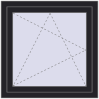 Pricing Tilt-and-Turn 840x840 mm REHAU BRILLANT DESIGN BLACK_ULTI-MATT two-sided