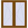 Ustalenie cen Okna skrzydłowe 1320x1385 mm REHAU ENERGY-SAVING SYNEGO MD GOLDEN OAK dwustronny