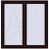 Pricing Tilt-and-Turn 1400x1430 mm REHAU OPTIMUM EURO-DESIGN 70 CHOCOLATE_BROWN external