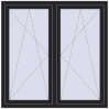 Ustalenie cen Okna skrzydłowe 1350x1370 mm REHAU ENERGY-SAVING SYNEGO MD BLACK_ULTI-MATT zewnętrzny