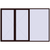 Pricing Tilt-and-Turn 3400x2300 mm REHAU OPTIMUM EURO-DESIGN 70 CHOCOLATE_BROWN two-sided