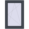 Pricing Tilt-and-Turn 650x1100 mm REHAU OPTIMUM EURO-DESIGN 70 ANTHRACITE_GREY_STRUKTURAL two-sided