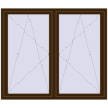 Ustalenie cen Okna skrzydłowe 1740x1430 mm REHAU ENERGY-SAVING SYNEGO MD DARK_OAK dwustronny