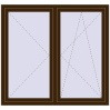 Pricing Tilt-and-Turn 1500x1400 mm REHAU OPTIMUM EURO-DESIGN 70 DARK_OAK two-sided