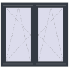 Ustalenie cen Okna skrzydłowe 1380x1310 mm REHAU ENERGY-SAVING SYNEGO MD ANTHRACITE_GREY_STRUKTURAL zewnętrzny