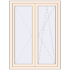 Pricing Tilt-and-Turn 1000x1350 mm REHAU OPTIMUM EURO-DESIGN 70 CREAME_WHITE_50L-2 two-sided