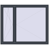 Pricing Tilt-and-Turn 1700x1400 mm REHAU OPTIMUM EURO-DESIGN 70 ANTHRACITE_GREY_STRUKTURAL external