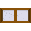 Pricing Tilt-and-Turn 1460x700 mm REHAU OPTIMUM EURO-DESIGN 70 GOLDEN OAK two-sided