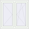 Pricing Tilt-and-Turn 1060x1050 mm REHAU ENERGY-SAVING SYNEGO MD RAL 9016 Traffic white two-sided
