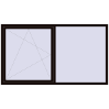 Pricing Tilt-and-Turn 2300x1300 mm REHAU OPTIMUM EURO-DESIGN 70 BLACK_BROWN external