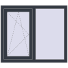 Ustalenie cen Okna skrzydłowe 1050x900 mm EPSILON OPTIMA ANTHRACITE_GREY_STRUKTURAL dwustronny