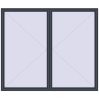 Ustalenie cen Okna skrzydłowe 2700x2300 mm REHAU OPTIMUM EURO-DESIGN 70 ANTHRACITE_GREY_STRUKTURAL zewnętrzny