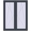 Pricing Tilt-and-Turn 1200x1500 mm REHAU ENERGY-SAVING SYNEGO MD ANTHRACITE_GREY_STRUKTURAL two-sided