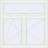 Pricing Tilt-and-Turn 1500x1500 mm REHAU OPTIMUM EURO-DESIGN 70 RAL 9016 Traffic white two-sided