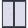 Pricing Tilt-and-Turn 1800x2000 mm REHAU ENERGY-SAVING SYNEGO MD ANTHRACITE_GREY_STRUKTURAL external