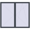 Pricing Tilt-and-Turn 2500x2200 mm REHAU ENERGY-SAVING SYNEGO MD ANTHRACITE_GREY_STRUKTURAL two-sided