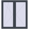 Pricing Tilt-and-Turn 1380x1500 mm REHAU OPTIMUM EURO-DESIGN 70 ANTHRACITE_GREY_STRUKTURAL external