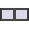 Ustalenie cen Okna skrzydłowe 1605x740 mm REHAU ENERGY-SAVING SYNEGO MD BASALT_GREY dwustronny