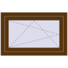 Pricing Tilt-and-Turn 850x550 mm REHAU OPTIMUM EURO-DESIGN 70 WALNUT two-sided