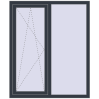 Pricing Tilt-and-Turn 1200x1450 mm REHAU OPTIMUM EURO-DESIGN 70 ANTHRACITE_GREY_STRUKTURAL two-sided
