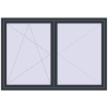 Pricing Tilt-and-Turn 1900x1300 mm REHAU OPTIMUM EURO-DESIGN 70 ANTHRACITE_GREY_STRUKTURAL external