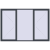 Pricing Tilt-and-Turn 2700x1800 mm REHAU OPTIMUM EURO-DESIGN 70 ANTHRACITE_GREY_STRUKTURAL external