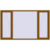 Pricing Tilt-and-Turn 2500x1500 mm REHAU ENERGY-SAVING SYNEGO MD GOLDEN OAK two-sided