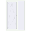 Pricing Tilt-and-Turn 1320x2080 mm REHAU OPTIMUM EURO-DESIGN 70 RAL 9016 Traffic white two-sided
