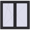 Pricing Tilt-and-Turn 1170x1130 mm REHAU ENERGY-SAVING SYNEGO MD BLACK_ULTI-MATT two-sided