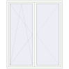 Pricing Tilt-and-Turn 1800x2200 mm REHAU ENERGY-SAVING SYNEGO MD RAL 9016 Traffic white two-sided
