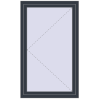 Pricing Tilt-and-Turn 900x1500 mm REHAU OPTIMUM EURO-DESIGN 70 ANTHRACITE_GREY_STRUKTURAL two-sided