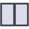 Pricing Tilt-and-Turn 1700x1400 mm REHAU OPTIMUM EURO-DESIGN 70 ANTHRACITE_GREY_STRUKTURAL external