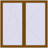 Pricing Tilt-and-Turn 2100x2100 mm REHAU ENERGY-SAVING SYNEGO MD GOLDEN OAK external