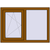 Pricing Tilt-and-Turn 1050x750 mm REHAU OPTIMUM EURO-DESIGN 70 GOLDEN OAK two-sided