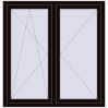 Pricing Tilt-and-Turn 1300x1350 mm REHAU ENERGY-SAVING SYNEGO MD BLACK_BROWN external