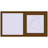 Pricing Tilt-and-Turn 1300x700 mm REHAU OPTIMUM EURO-DESIGN 70 WALNUT two-sided