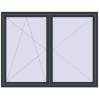 Pricing Tilt-and-Turn 1800x1400 mm REHAU ENERGY-SAVING SYNEGO MD ANTHRACITE_GREY_STRUKTURAL two-sided