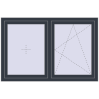 Pricing Tilt-and-Turn 1480x970 mm REHAU OPTIMUM EURO-DESIGN 70 ANTHRACITE_GREY_STRUKTURAL external