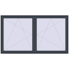 Pricing Tilt-and-Turn 2300x1300 mm REHAU OPTIMUM EURO-DESIGN 70 ANTHRACITE_GREY_STRUKTURAL two-sided