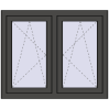 Ustalenie cen Okna skrzydłowe 1005x830 mm REHAU ENERGY-SAVING SYNEGO MD BASALT_GREY dwustronny