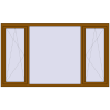 Pricing Tilt-and-Turn 2400x1400 mm REHAU ENERGY-SAVING SYNEGO MD GOLDEN OAK external