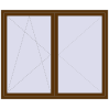 Pricing Tilt-and-Turn 1800x1500 mm REHAU ENERGY-SAVING SYNEGO MD WALNUT external