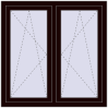 Pricing Tilt-and-Turn 1150x1150 mm REHAU OPTIMUM EURO-DESIGN 70 CHOCOLATE_BROWN two-sided