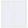 Pricing Tilt-and-Turn 2120x2300 mm REHAU ENERGY-SAVING SYNEGO MD RAL 9016 Traffic white two-sided