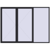 Pricing Tilt-and-Turn 3000x2200 mm REHAU ENERGY-SAVING SYNEGO MD BLACK_ULTI-MATT two-sided