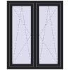 Ustalenie cen Okna skrzydłowe 1050x1310 mm REHAU ENERGY-SAVING SYNEGO MD BLACK_ULTI-MATT zewnętrzny