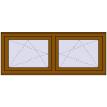 Pricing Tilt-and-Turn 1500x600 mm REHAU OPTIMUM EURO-DESIGN 70 GOLDEN OAK external